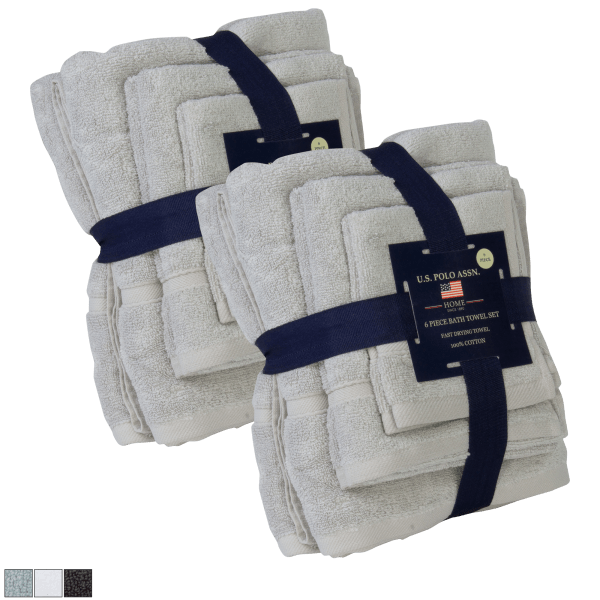 U.S. Polo Assn. 6 Pc. Bath Towel Set