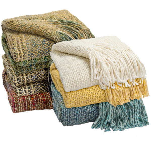 Old Hampshire Yarns Handmade Throw Blanket