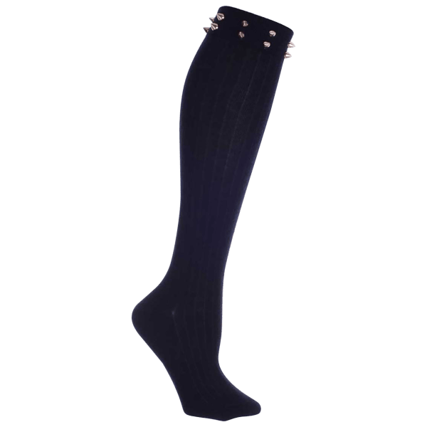 MinxNY Knee High Boot Socks with Stud Detail