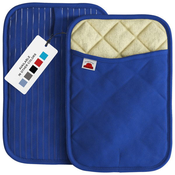 Big Red House 2-Piece Heat Resistant Pot Holders (Dark Royal Blue)