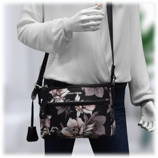 MorningSave: Adrienne Vittadini Floral Nylon East West Crossbody