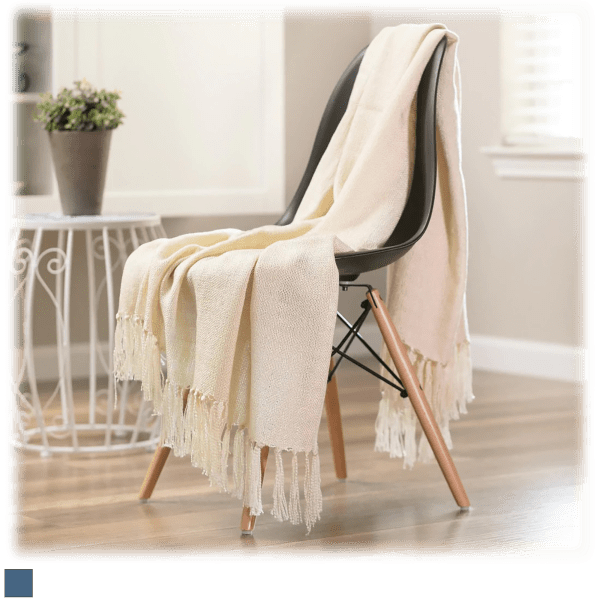 2-Pack: Chanasya Fringe Faux Linen Throw Blanket