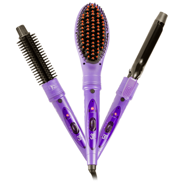 MorningSave Royale USA Deluxe 3in1 Heated Styling Brush, Comb, & Curler