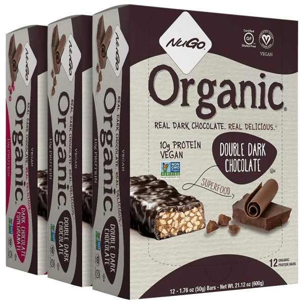 36-Pack: NuGo Organic Dark Chocolate Protein Bar Variety