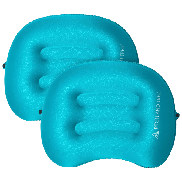 2-Pack: Pitch and Trek Inflatable Pillows for Camping & Travel