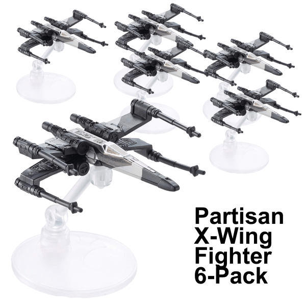 6-Pack of Hot Wheels Partisan X-Wing Star Fighters