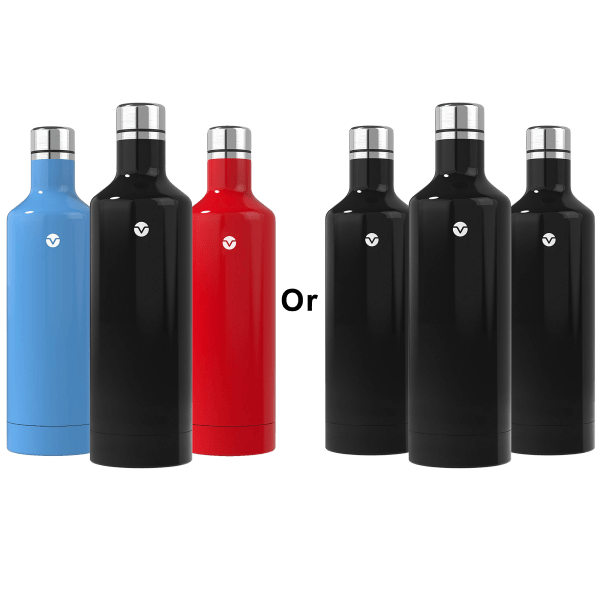 3-Pack Vremi 16oz Insulated Water Bottles