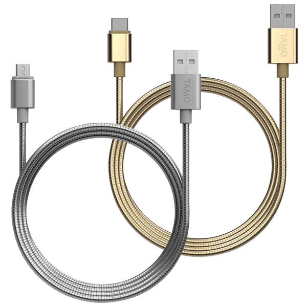 TAMO 36" Braided Metal Forever Cables (USB-C or Micro USB)