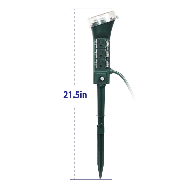 SideDeal: 2-Pack: ClearPower Outdoor Power Strip Yard Stake ...