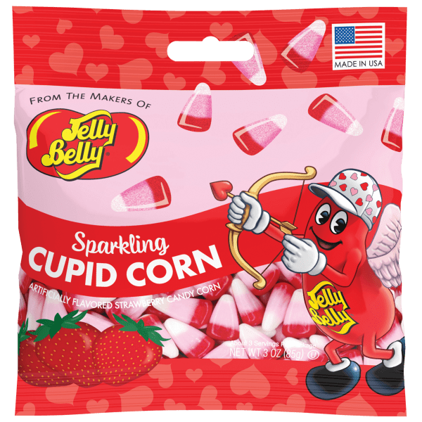 12-Pack: Jelly Belly Sparkling Strawberry Cupid Corn Grab n Go Bags