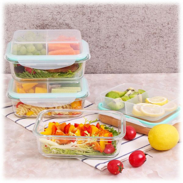 MorningSave: Coccot 6-Piece Glass Food Storage Set with Locking Lids