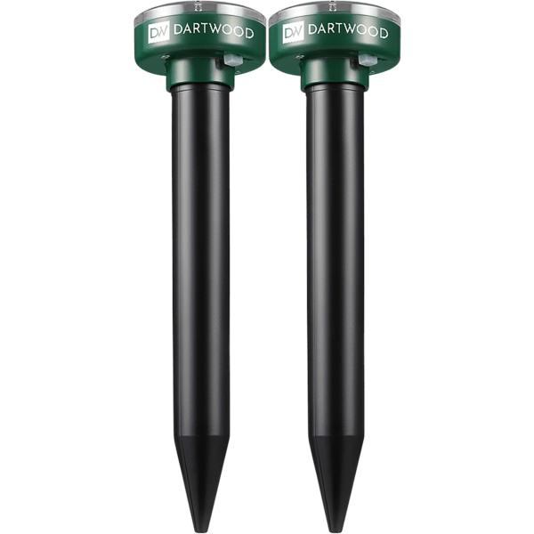 2-Pack: Dartwood Outdoor Solar Ultrasonic Pest and Mole Repellent