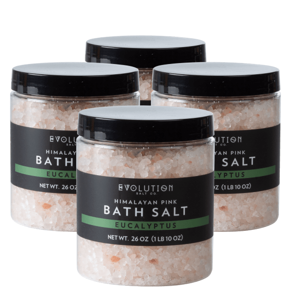 4-Pack: Evolution Salt Co. Scented Bath Salts Eucalyptus