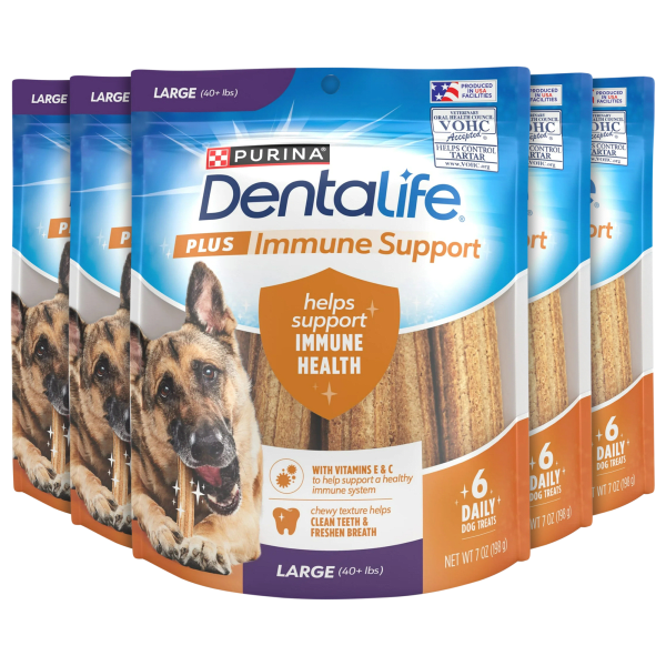 5-Pack: Purina Dentalife Plus Immune Support Dog Dental Chews