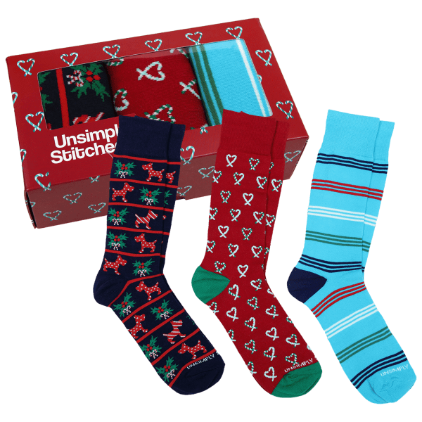 3-Pack: Unsimply Stitched Men's Dress Socks Holiday Collection