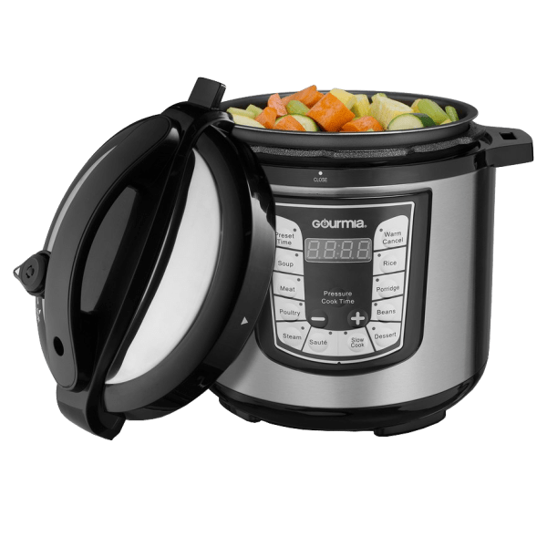 Gourmia 6-Quart Pressure Cooker with 10 Preset Cook Modes