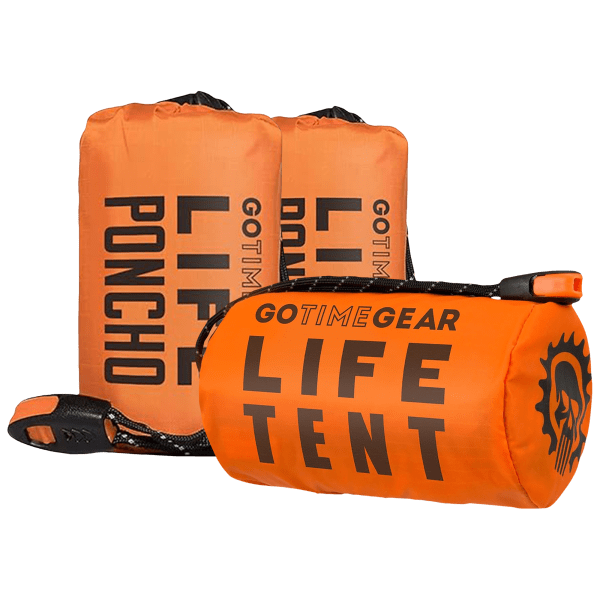 Go Time Gear Emergency Survival Tent + 2 Ponchos