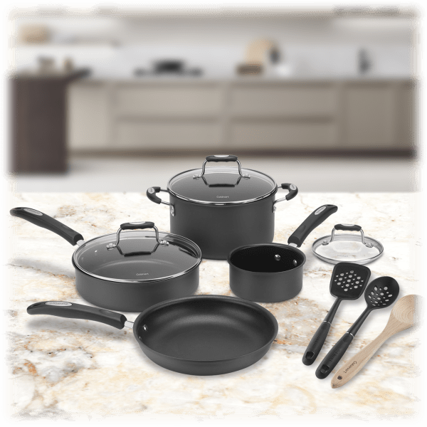 Meh: Cuisinart 10-Piece Hard Anodized Cookware Set