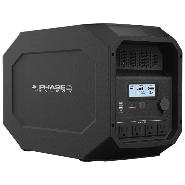 Phase2 Energy PowerSource 660Wh 1800-Watt Power Station