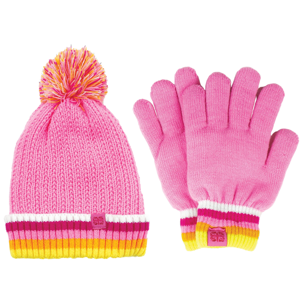 MorningSave Britt's Knits Cute and Cozy Kids Beanie Hat and Gloves Set