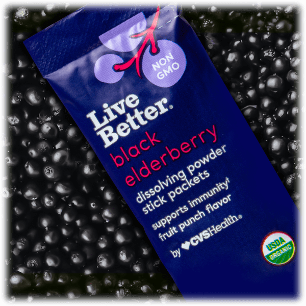 120-Pack: Live Better Elderberry Superfood Immunity Drink Mix Packets