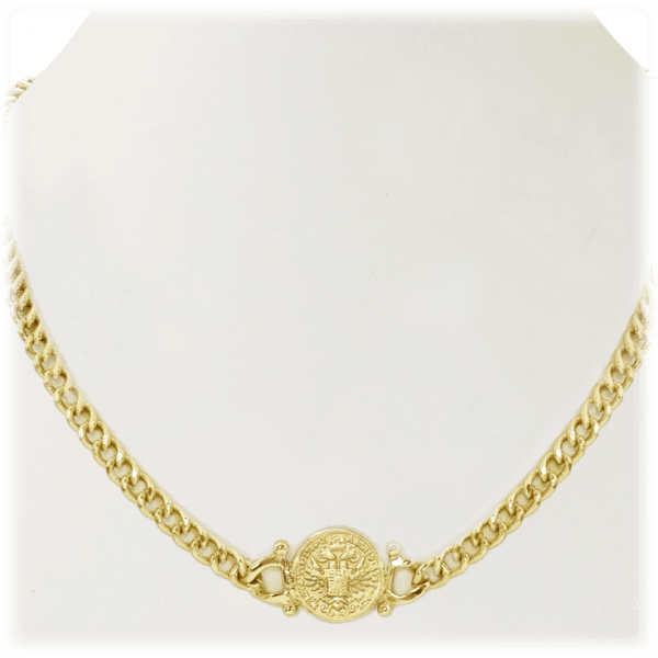 SideDeal: Savvy Cie 18K Gold Plated Link Italian Coin Necklace