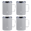 4-Pack: JoyJolt 12oz Coffee Mugs with Handle & Clear Flip Lids