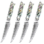 The Straight-Edge Damascus Steak Knives (Set of 4)