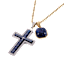 Iron Saints Stainless Steel Chain Necklace with Cross & Accent Pendant