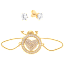 Steeltime Ladies Bracelet & Simulated Diamond Earrings