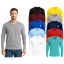 4-Pack: Pacific Polo Club Mens Cotton Long Sleeve V-Neck T-Shirts
