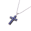 Iron Saints Men's Stainless Steel Layered Cross Necklace with Box Chain