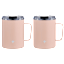 2-Pack: JoyJolt 12oz Coffee Mugs with Handle & Clear Flip Lids