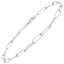 Steeltime Ladies Stainless Steel Paper Clip Link Anklet