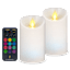 2-Pack: Luminara Flameless 4.5" Color Changing Wax Pillars