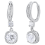 The Moissanite Halo Drop Earrings