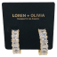 LOREN + OLIVIA CZ Baguette Hoop Earrings