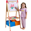 VEVOR Caballete Infantil 3 en 1 de Madera con Pizarra Magnética Doble Cara