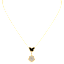 Kenneth Jay Lane Butterfly Pendant Necklace with Pavé Clover Drop