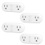 4-Pack: HBN 15A WiFi Dual Socket Smart Plugs