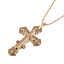 Iron Saints Stainless Steel 18K Gold Chain Necklace with Cross Pendant