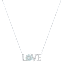 Saffron 1.0 Carat TW LOVE Turquoise Moissanite Pendant Sterling Silver Necklace