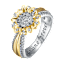 Rachel Glauber Anillo de Diamantes de Dos Tonos