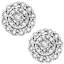 Brilliant Diamonds 1/10 Carat TW Diamond Halo Stud Earrings
