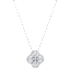 Saffron 2.0 Carat TW Moissanite Clover Flower Sterling Silver Necklace