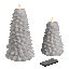Martha Stewart by Luminara 6" & 9" Glitter Holiday Tree Candles with Remote