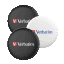 3-Pack: Verbatim My Finder Bluetooth Coin Tracker (Works with Find My)