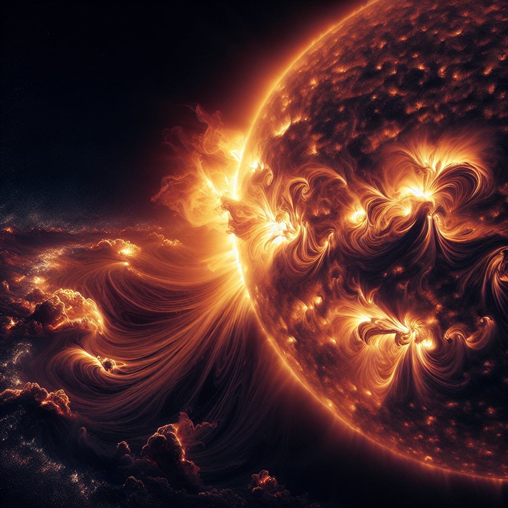 AI version of the surface of the sun