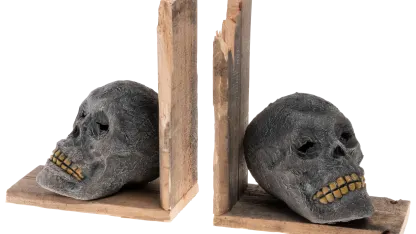 Mummified Skull Bookends