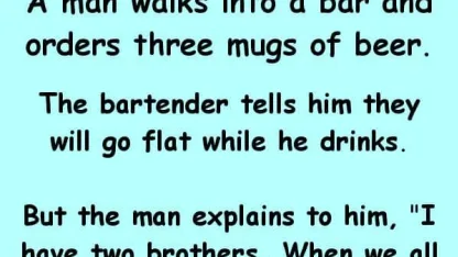 A man walks into a bar.